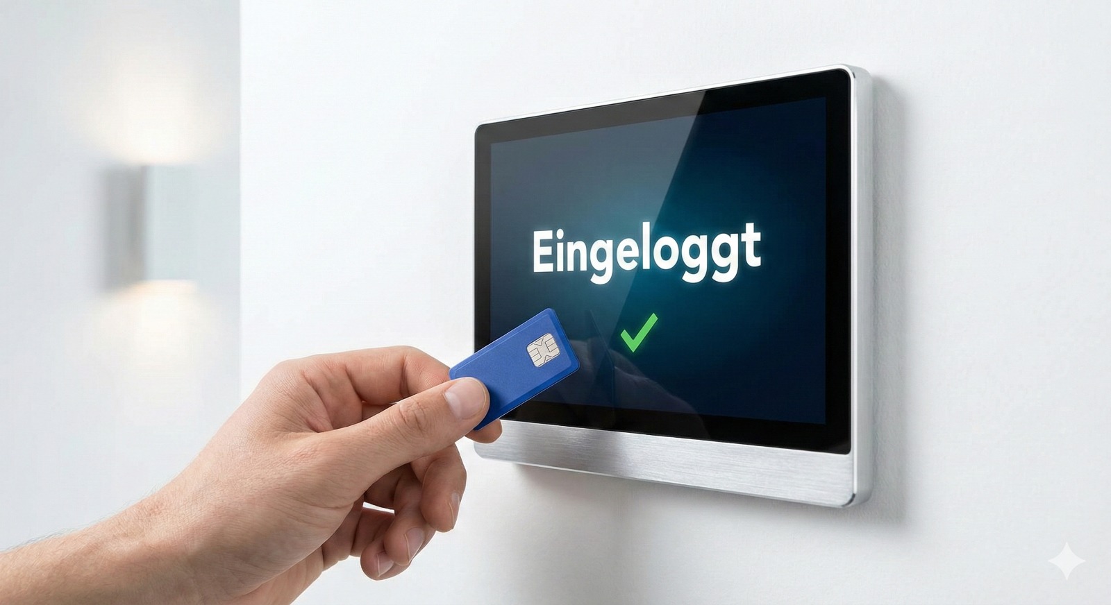 Moderne Tablet Zeiterfassung